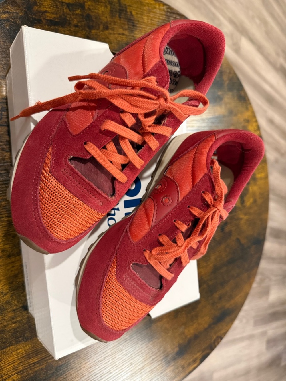Saucony Kids Red and Orange Athletic Sneakers